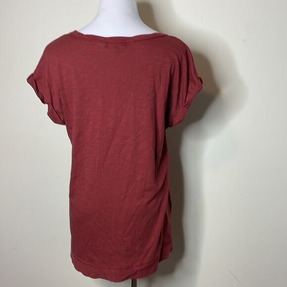 La La Land Creative Co Rust Twist Neck T-Shirt Size Small - Picture 6 of 8